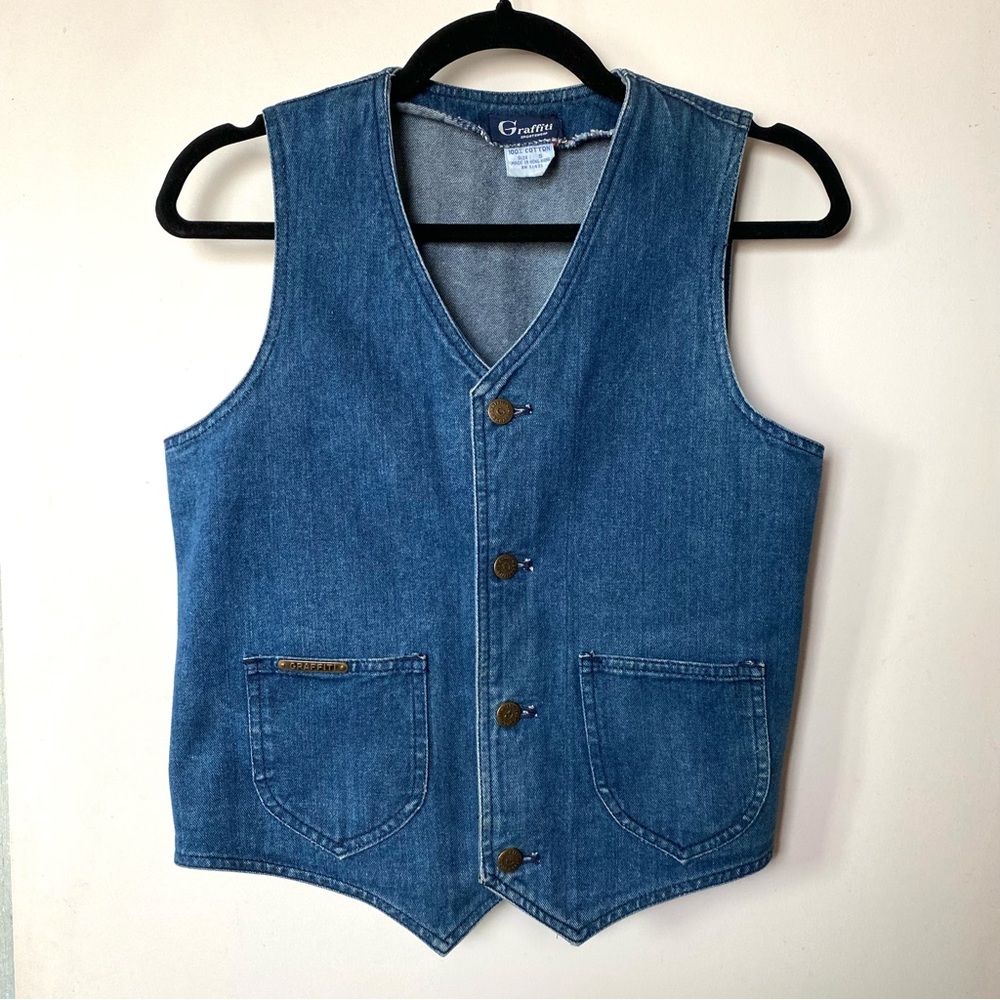 vintage denim vest